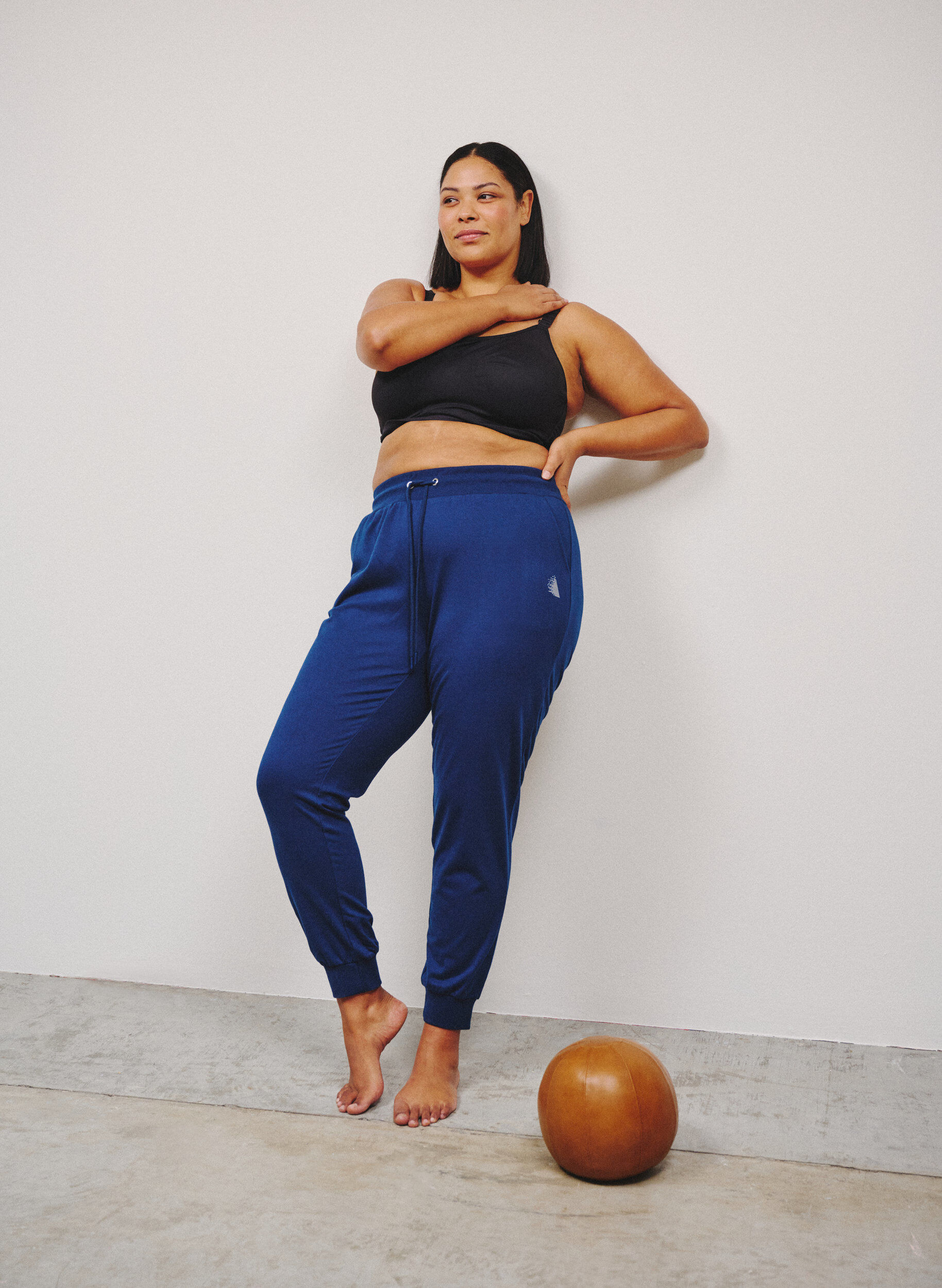 ZizziLockere Trainingshose mit Taschen, Blau, Image image number 0