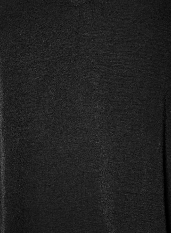 Bluse mit &Auml;rmeln aus Spitze und Ballonform, Schwarz, Packshot image number 2
