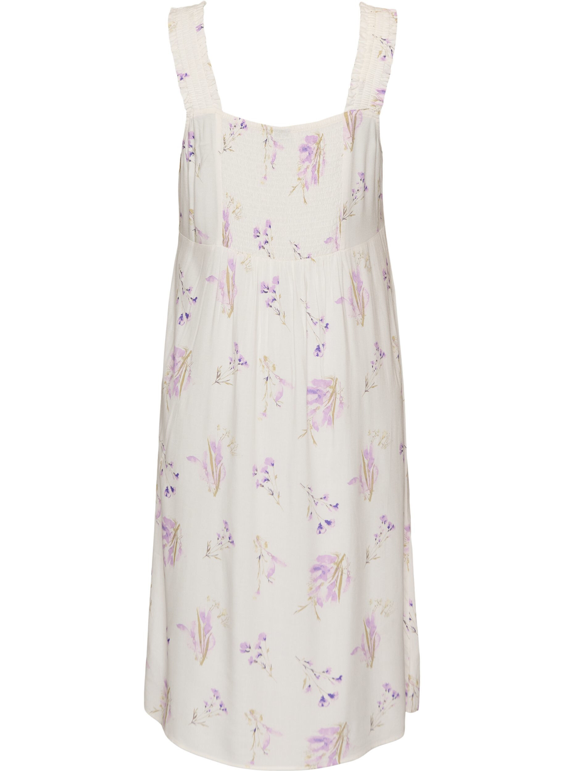 ZizziSommerkleid mit breiten Tr&auml;gern, Wei&szlig;, Packshot image number 1