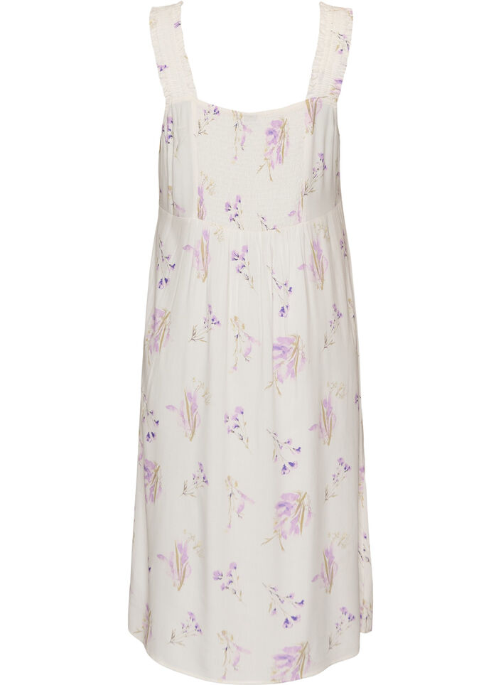 Sommerkleid mit breiten Tr&auml;gern, Wei&szlig;, Packshot image number 1