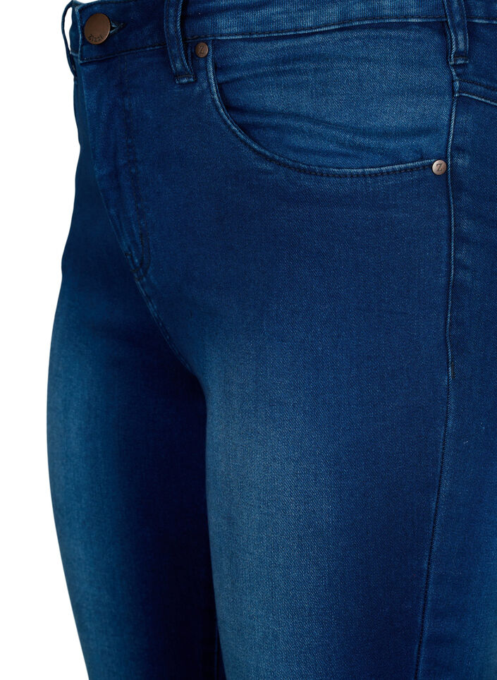 Extra schmale Amy Jeans mit hoher Taille, Blue Denim, Packshot image number 2
