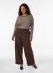 Gestreifte Bluse mit langen &Auml;rmeln, Braun, Model image number 1