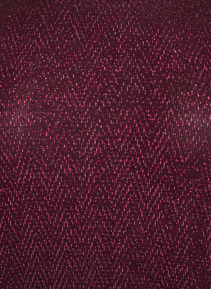 Bluse mit Fischgr&auml;tenmuster und Glitzerfaden, Dunkles Bordeaux, Packshot image number 2