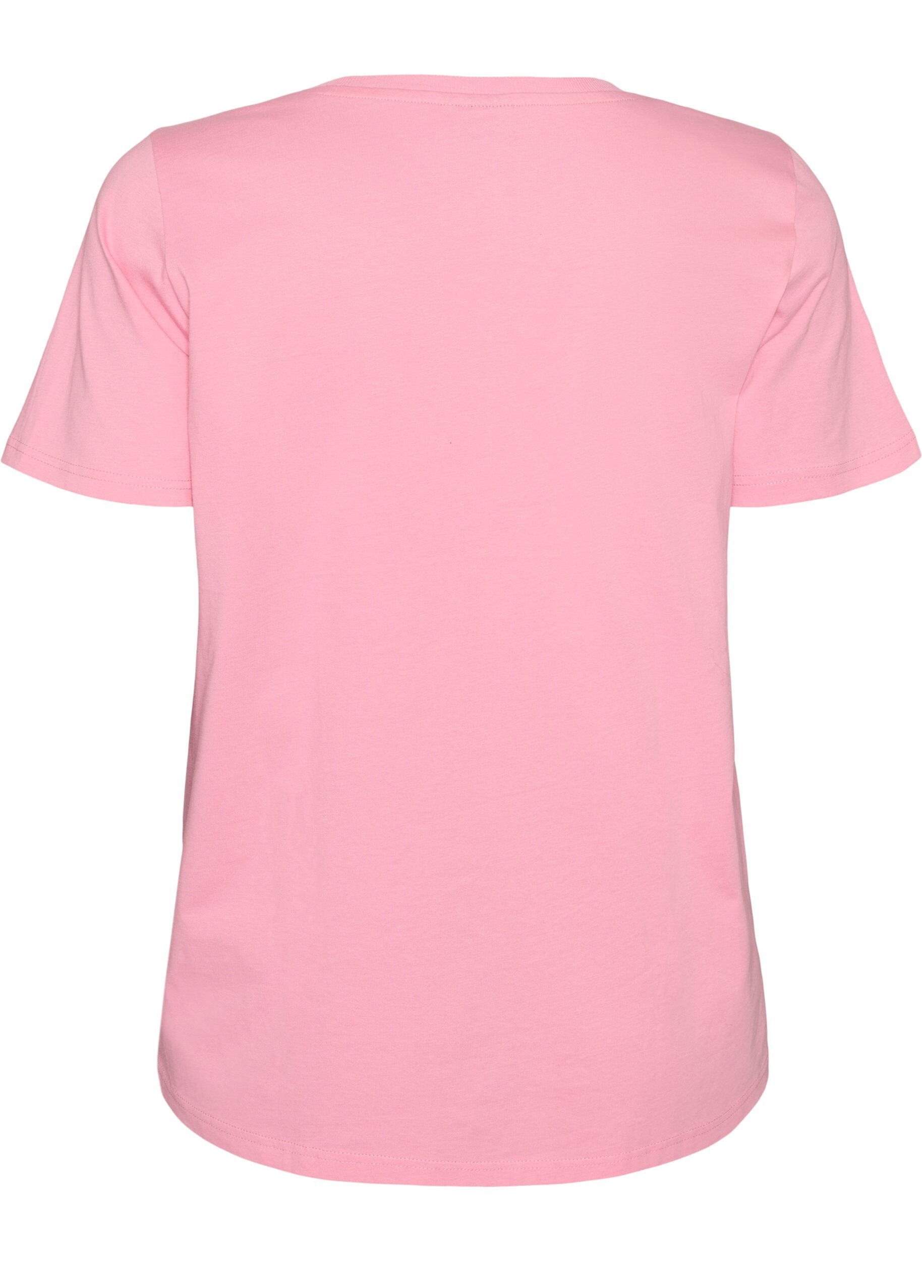 ZizziT-Shirt aus Baumwolle mit Frontprint, Pink, Packshot image number 1