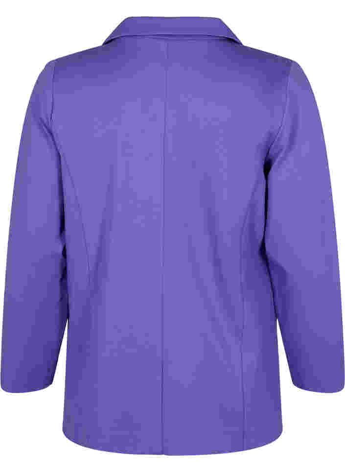 Schlichter Blazer mit Knopf und Dekorationstaschen, Ultra Violet, Packshot image number 1