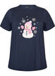Weihnachts-T-Shirt aus Bio-Baumwolle, Blau, Packshot image number 0