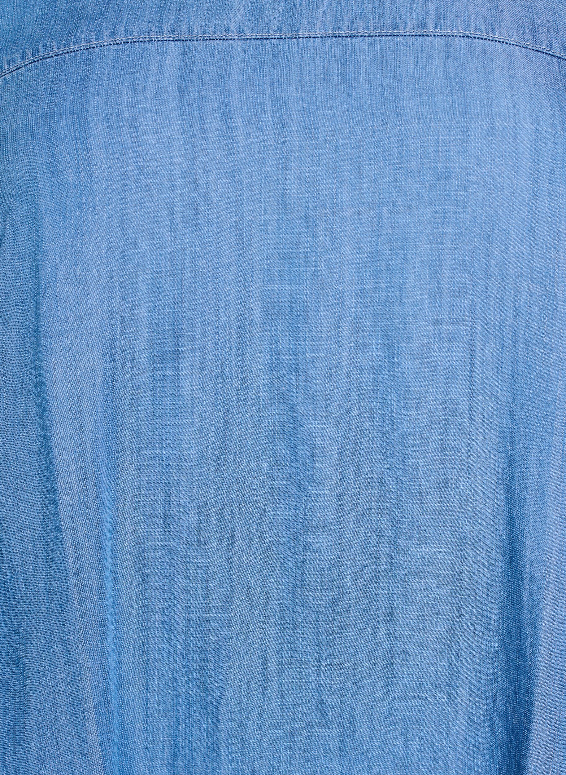 ZizziKurzes Kleid aus Lyocell-Denim mit Ballon-Passform, Blau, Packshot image number 2