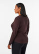 Bluse aus Viskose mit Spitzen und V-Ausschnitt, Braun, Model image number 2