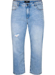 Gekürzte Vera-Jeans mit Destroyed-Details	, Blue Denim, Packshot