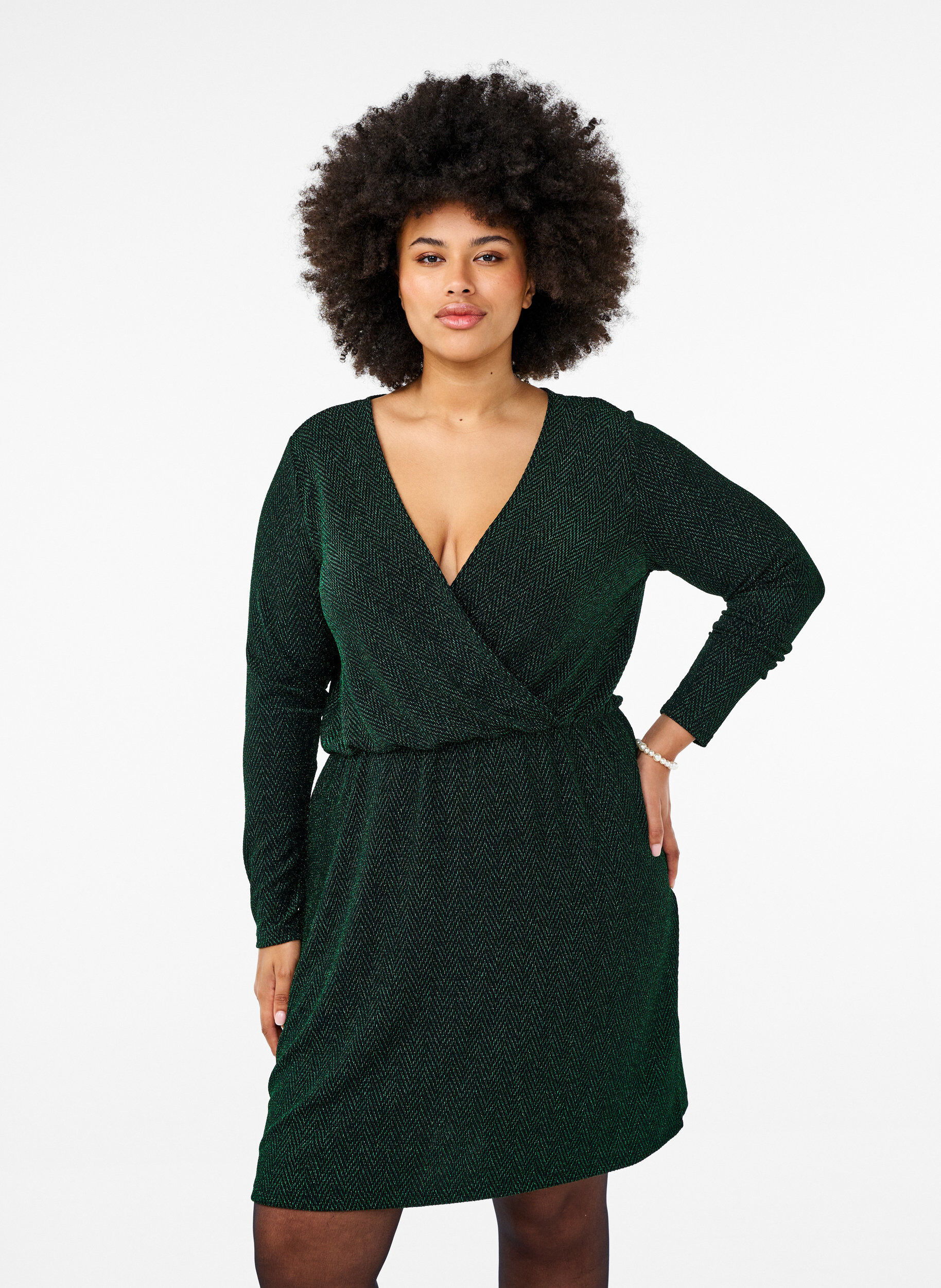 ZizziGlitzerkleid mit Zickzackmuster, Scarab ZigZagShimmer, Model image number 0