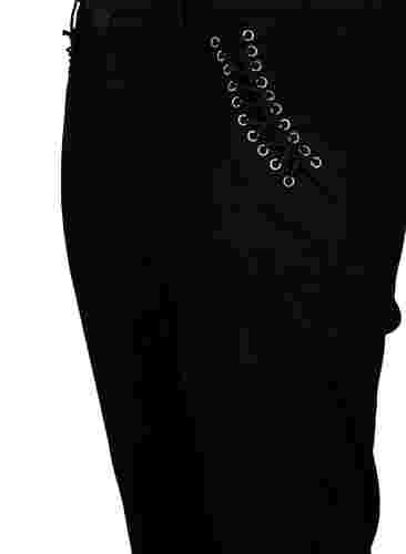  Amy Jeans Super Slim mit Schnürdetail, Black, Packshot image number 2