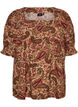 Viskose-Bluse mit Paisley-Print und eckigem Ausschnitt, Braun, Packshot image number 0