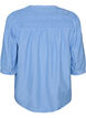 Bluse mit Smock und 3/4-&Auml;rmeln, Blau, Packshot image number 1
