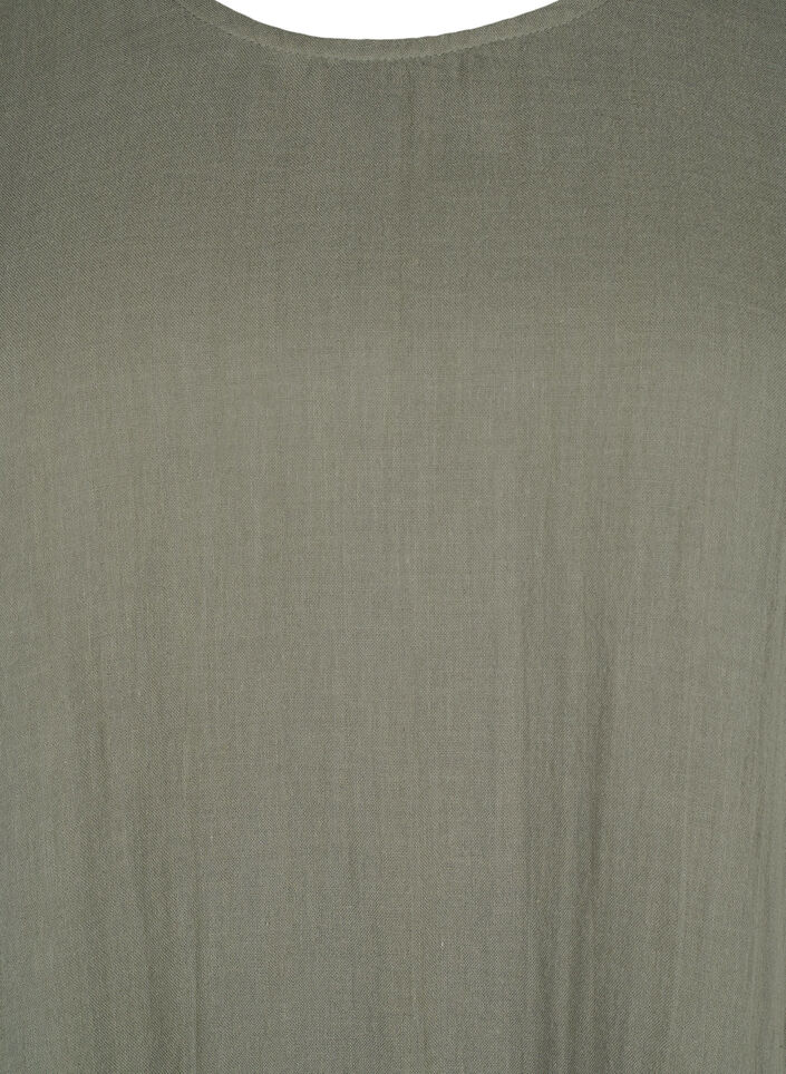 Kurz&auml;rmliges Kleid aus Baumwolle mit A-Linien-Schnitt, Gr&uuml;n, Packshot image number 2