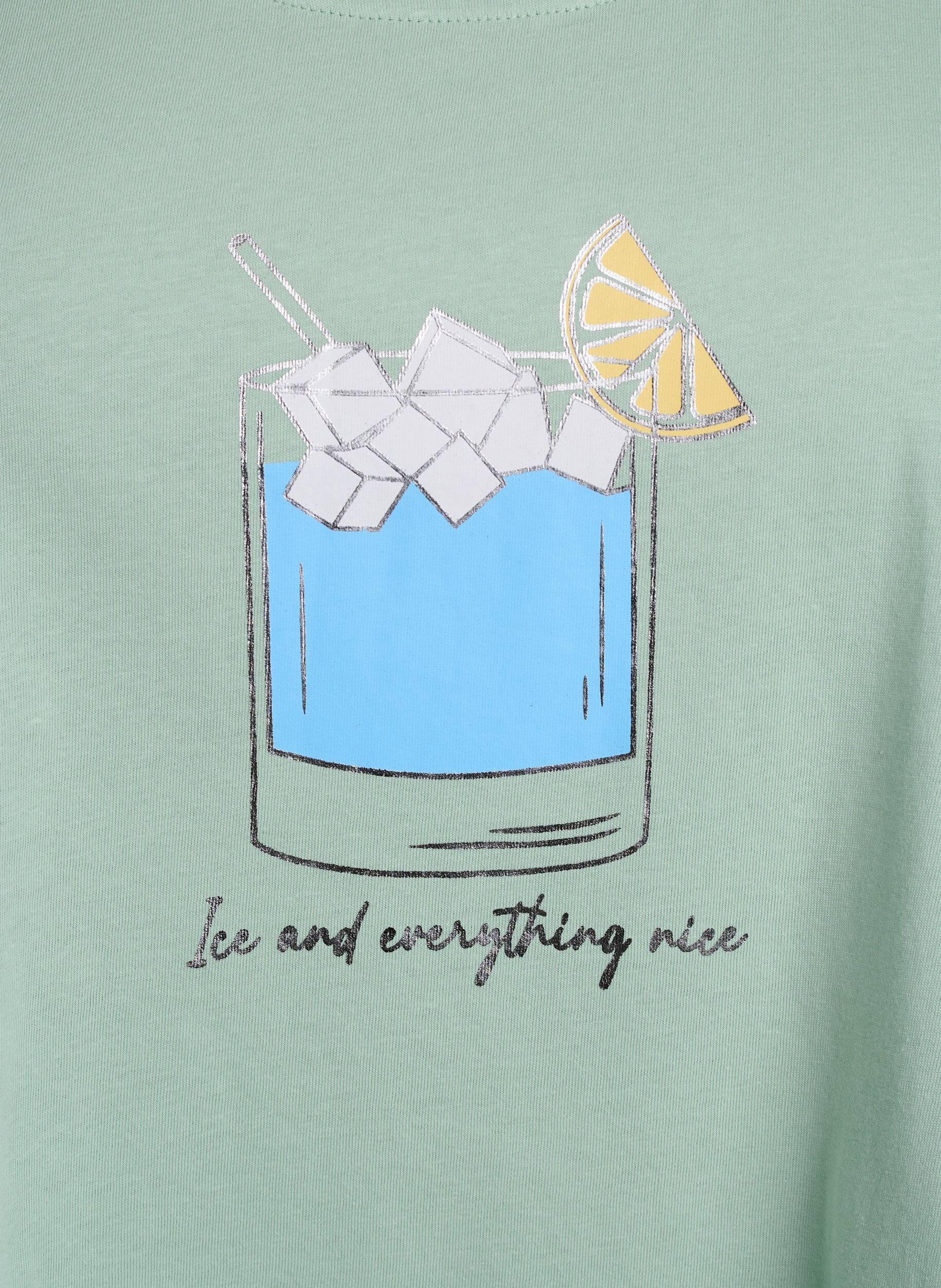 ZizziTop aus Baumwolle mit A-Linie, Gr&uuml;n, Packshot image number 2