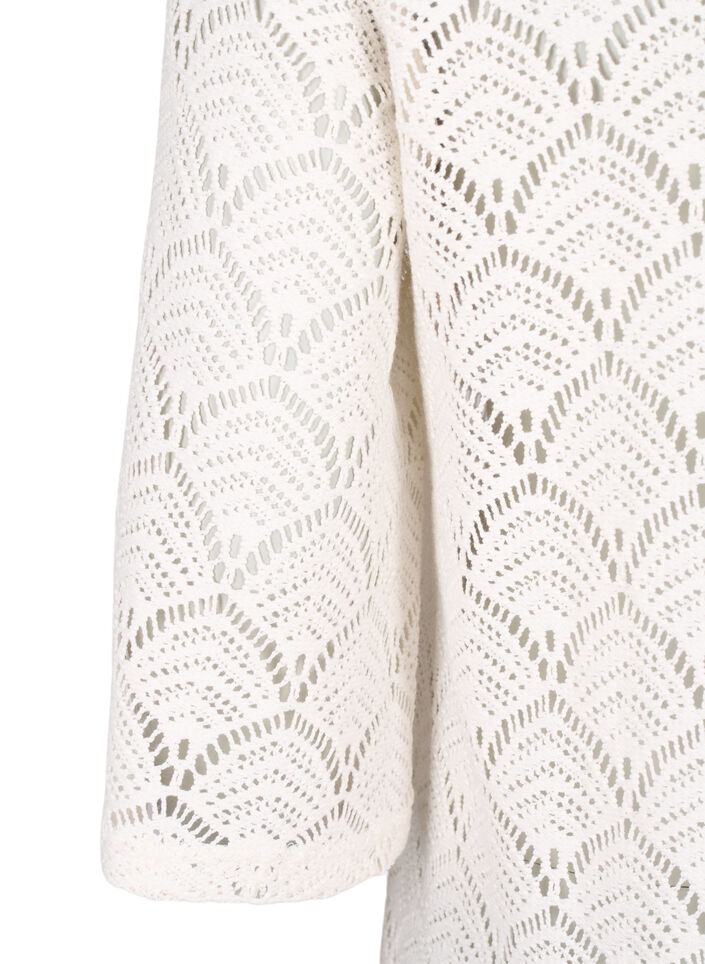 Crochet Bluse mit 3/4 Pins, Sandshell, Packshot image number 3