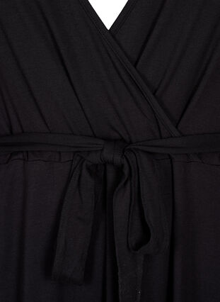 Wickelkleid aus Viskose mit kurzen Ärmeln, Black, Packshot image number 2