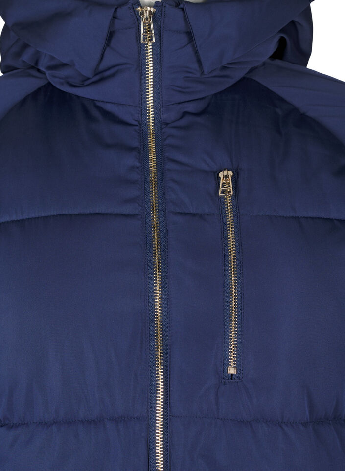 Pufferjacke mit Kapuze, Blau, Packshot image number 2