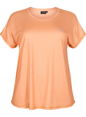 Kurzarm Trainingsshirt, Apricot Nectar, Packshot image number 0
