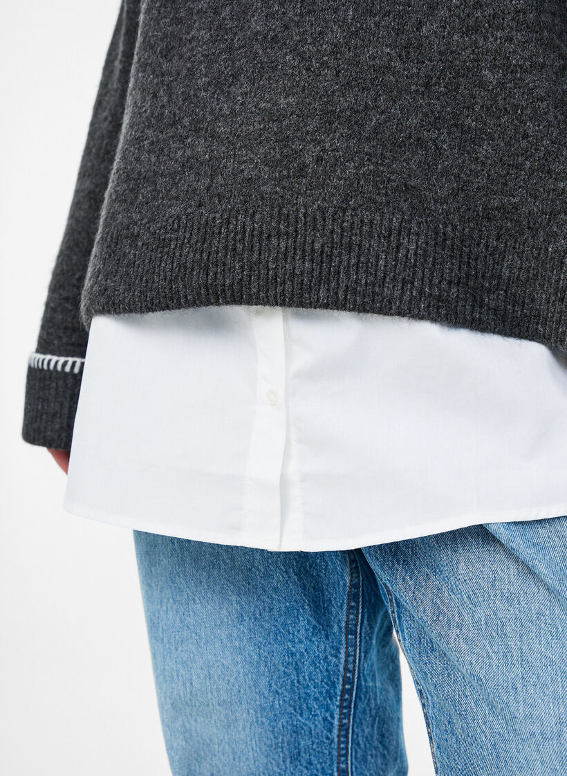 Hemdverl&auml;ngerung aus 100% Baumwolle, Wei&szlig;, Model image number 3