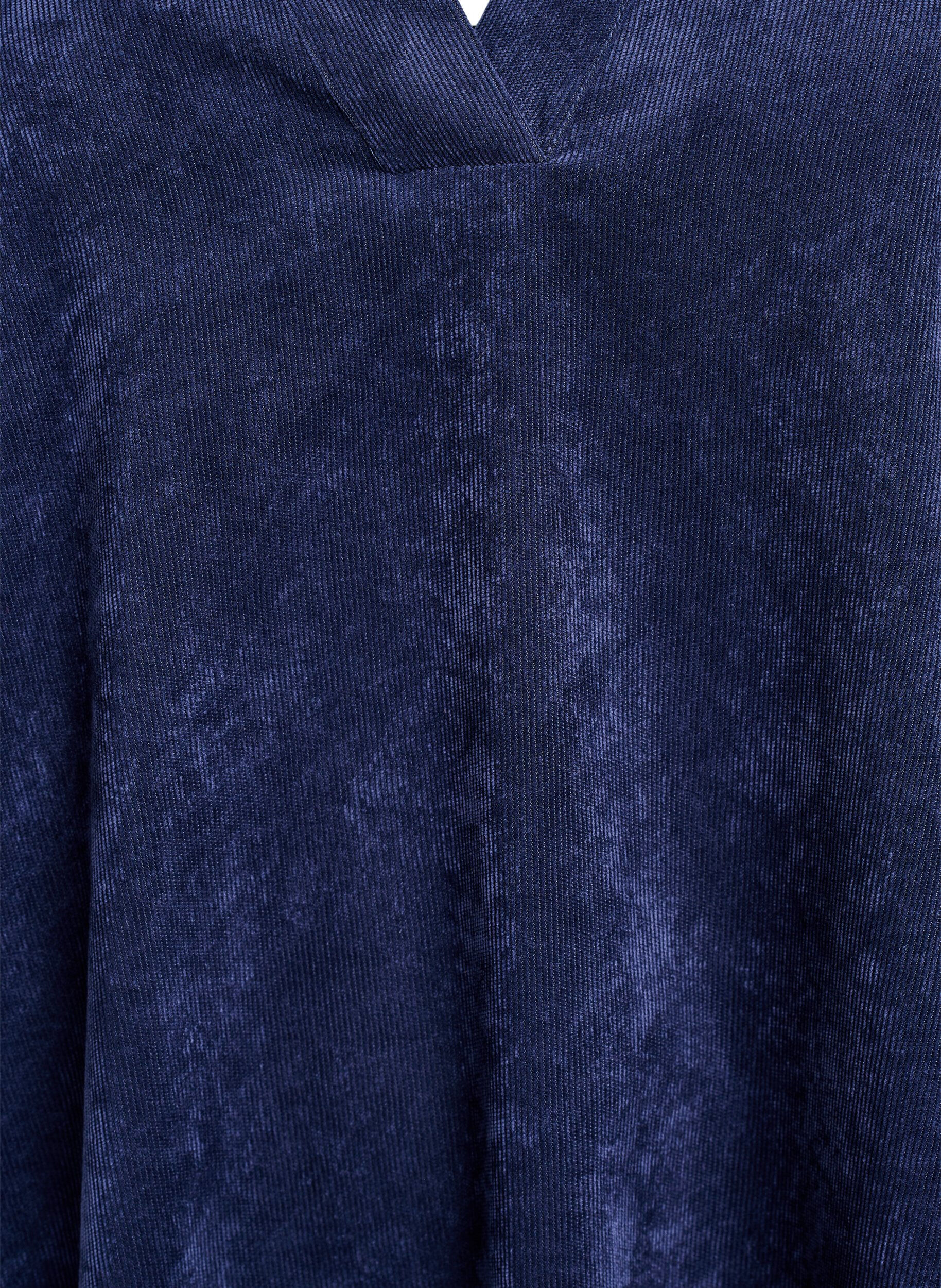 ZizziKurzes Samtkleid mit langen &Auml;rmeln, Blau, Packshot image number 2