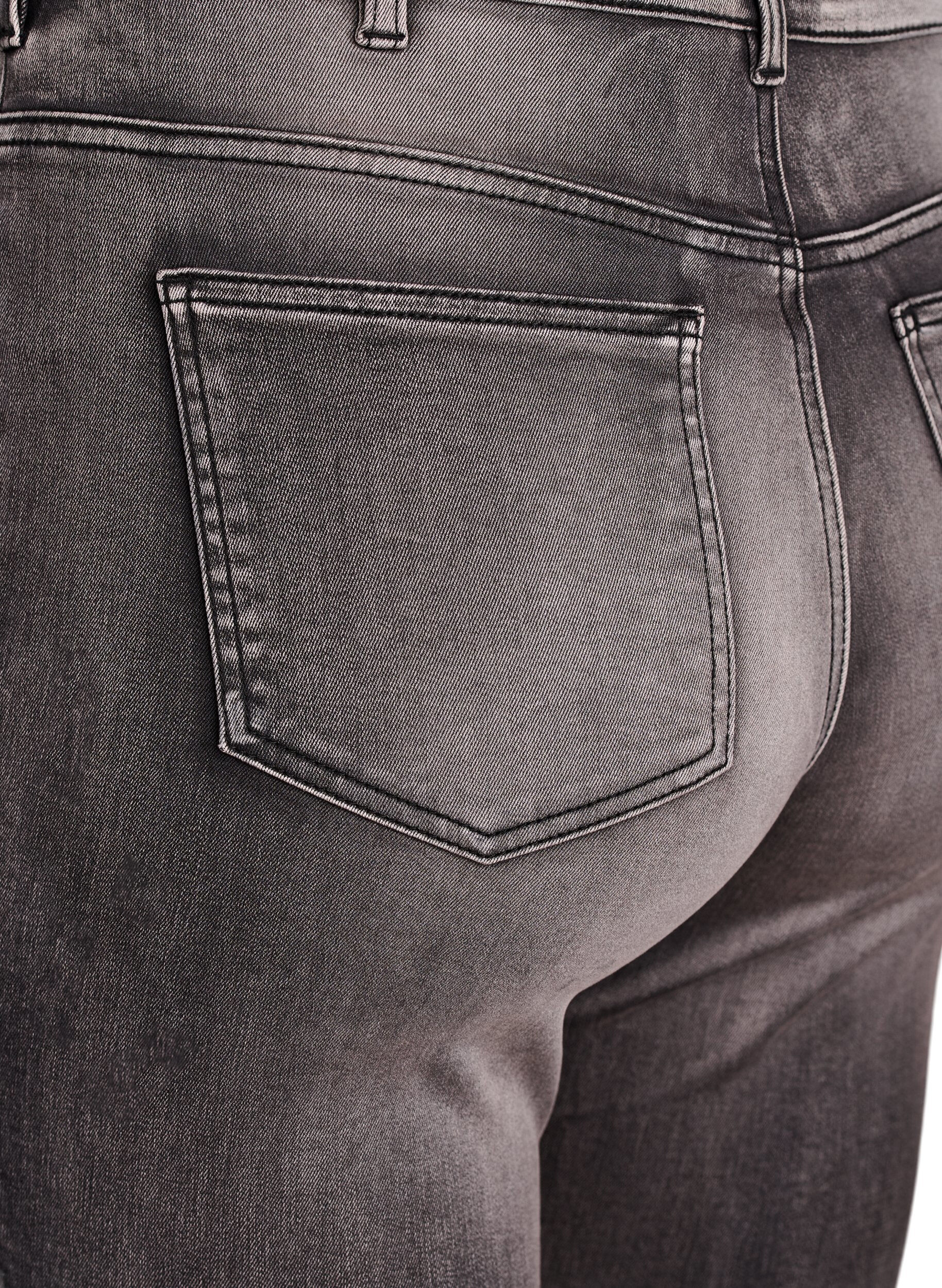 ZizziHoch taillierte super Slim Amy Jeans, Grau, Packshot image number 3