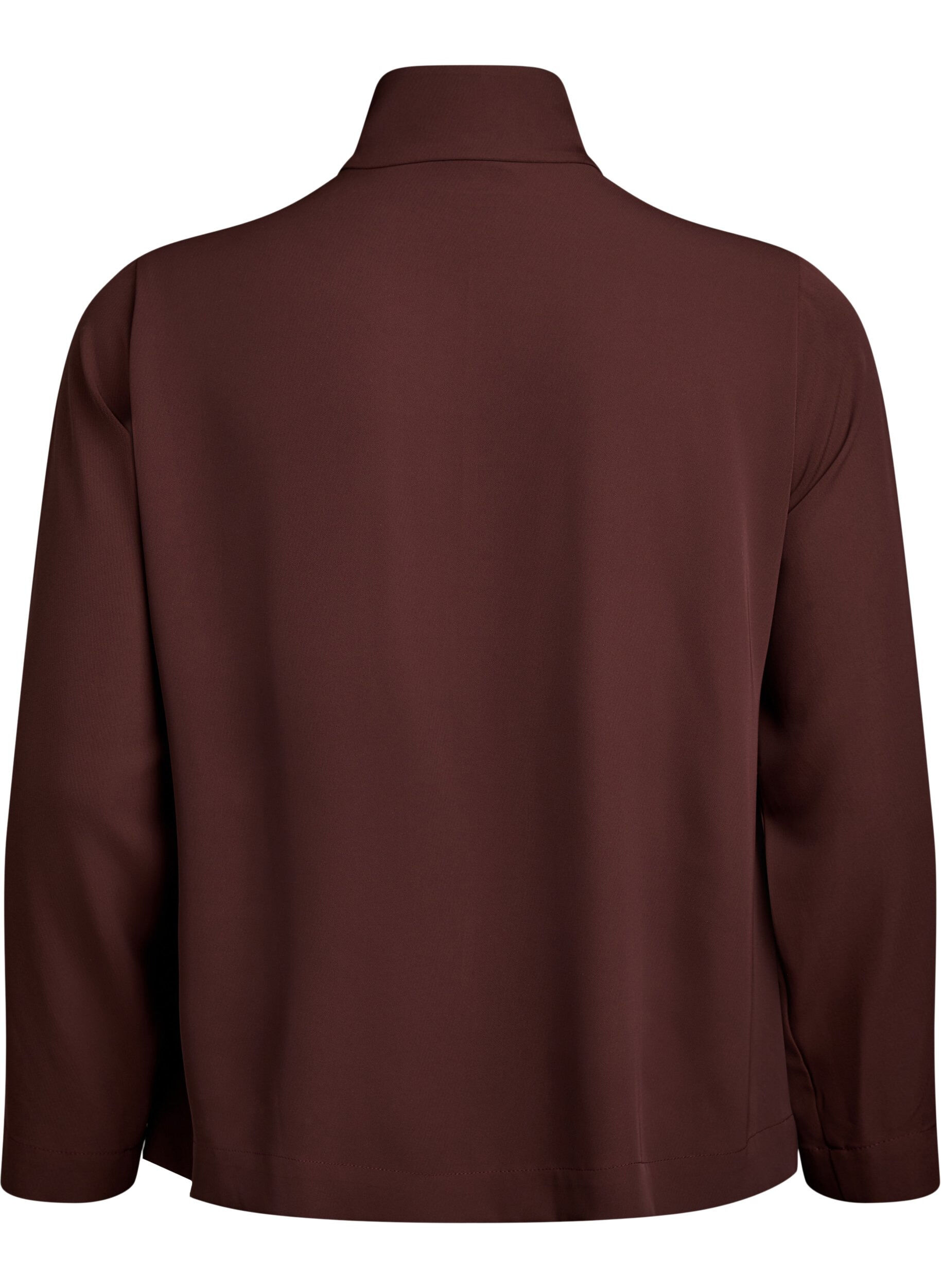 ZizziTrainingsjacke mit sportlichen Details und Rei&szlig;verschluss, Braun, Packshot image number 1