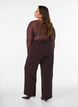 Bluse aus Mesh mit Print, Braun, Model image number 2