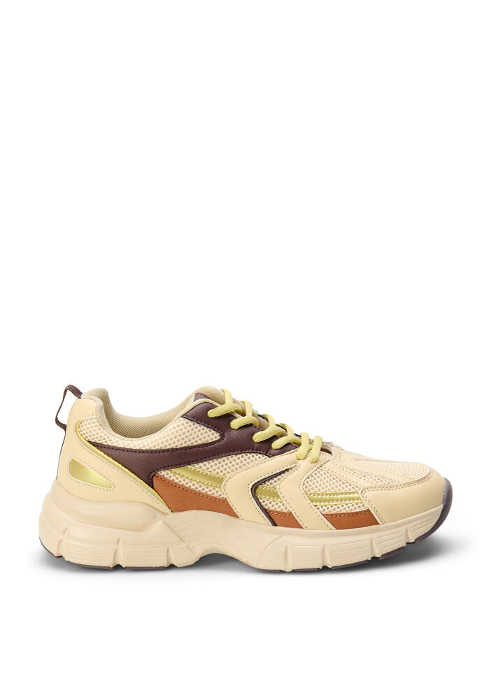 Wide Fit Sneakers, Beige Brown, Packshot image number 0