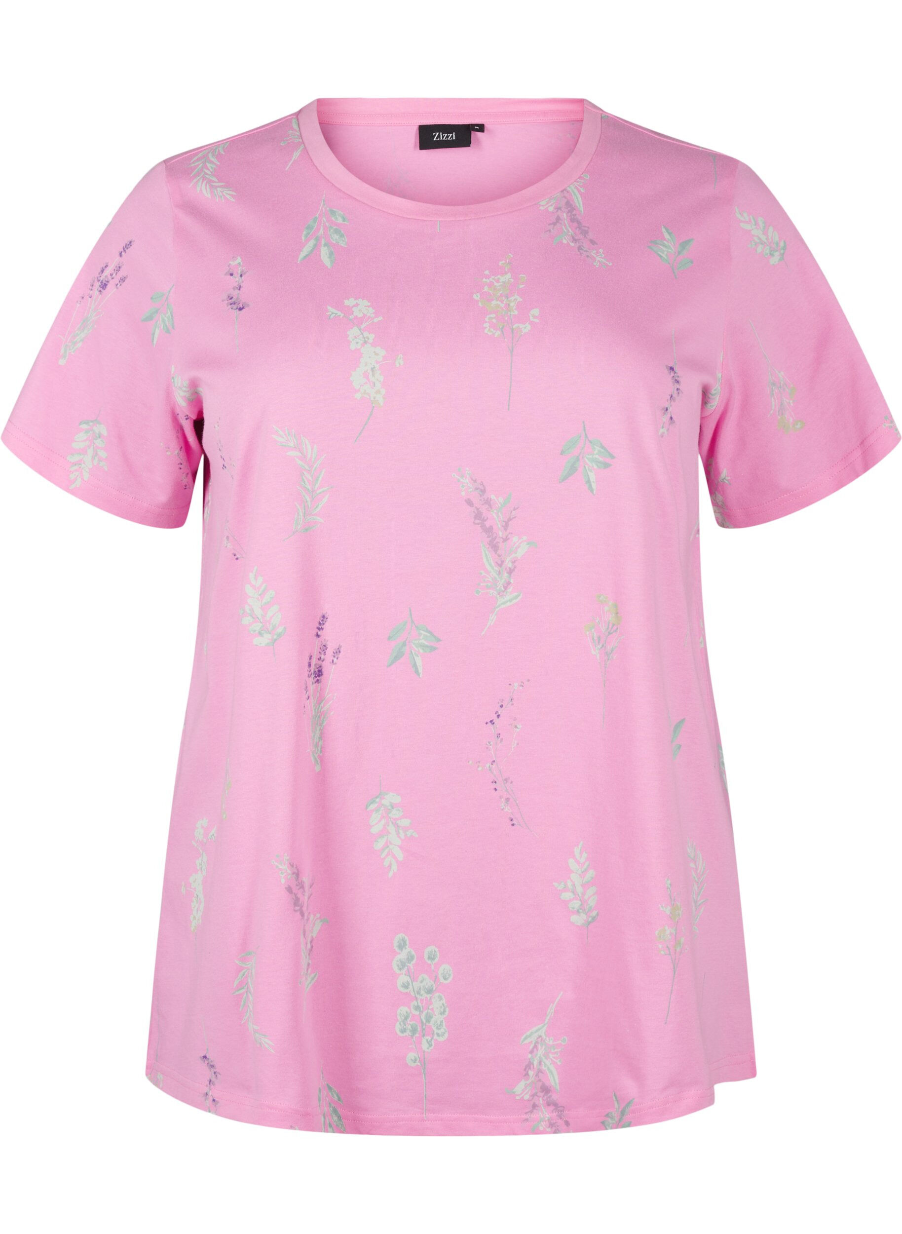 ZizziT-Shirt aus Bio-Baumwolle mit Blumendruck, Rosebloom W. Flower, Packshot image number 0