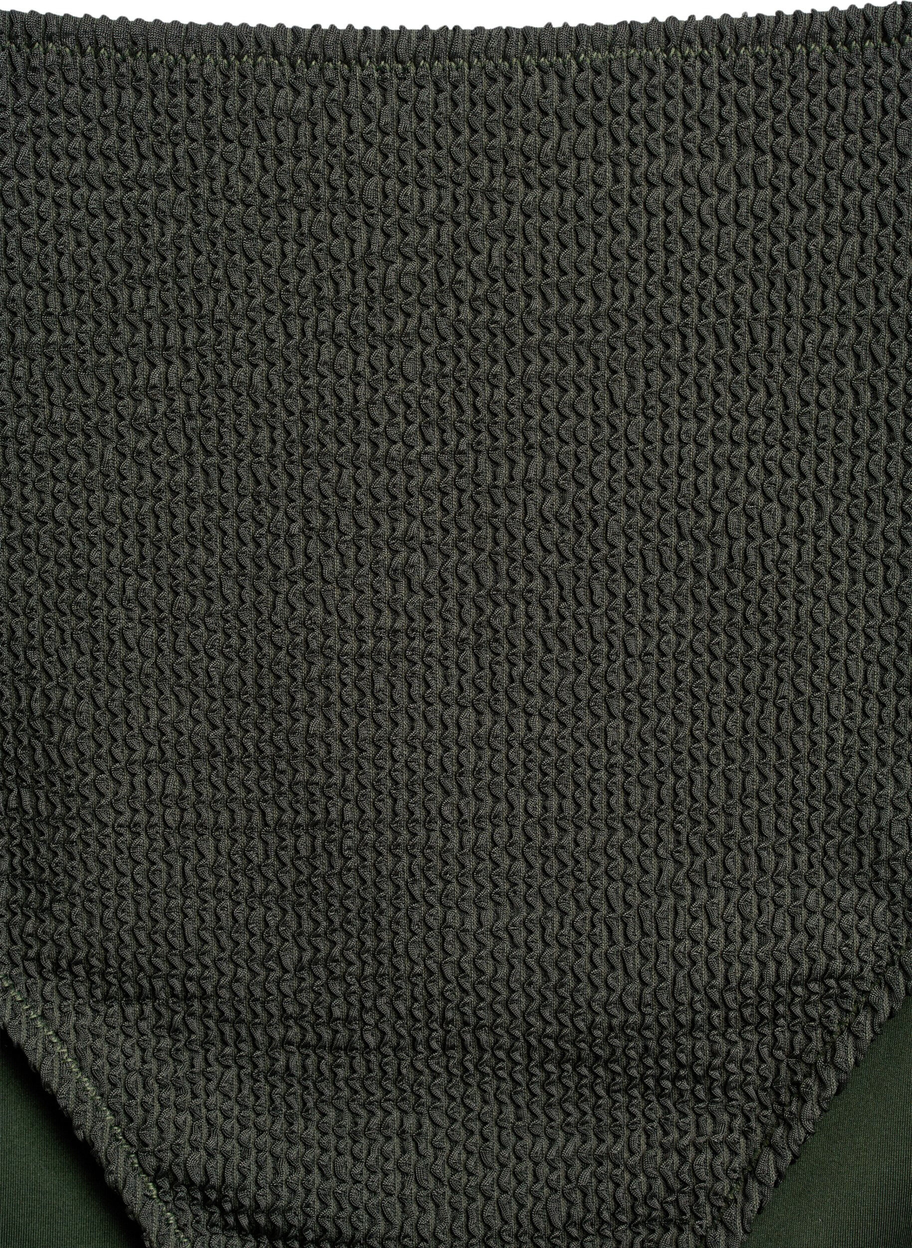 ZizziBikinihose mit Struktur und hohem Bund, Gr&uuml;n, Packshot image number 2