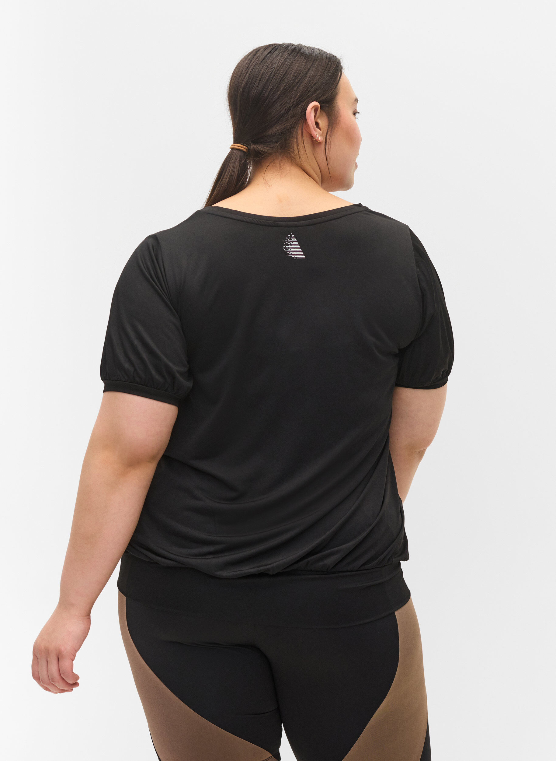 ZizziKurzarm-Trainingsbluse, Black, Model image number 1