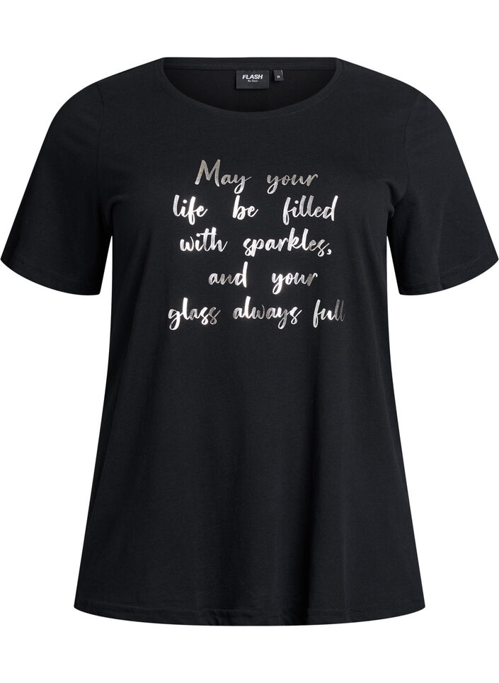FLASH - T-Shirt mit Print, Schwarz, Packshot image number 0