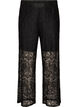 Spitzenhose mit geradem Bein und Innenhose, Schwarz, Packshot image number 0