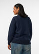 Feinstrick-Strickjacke mit Rundhalsausschnitt, Blau, Model image number 2