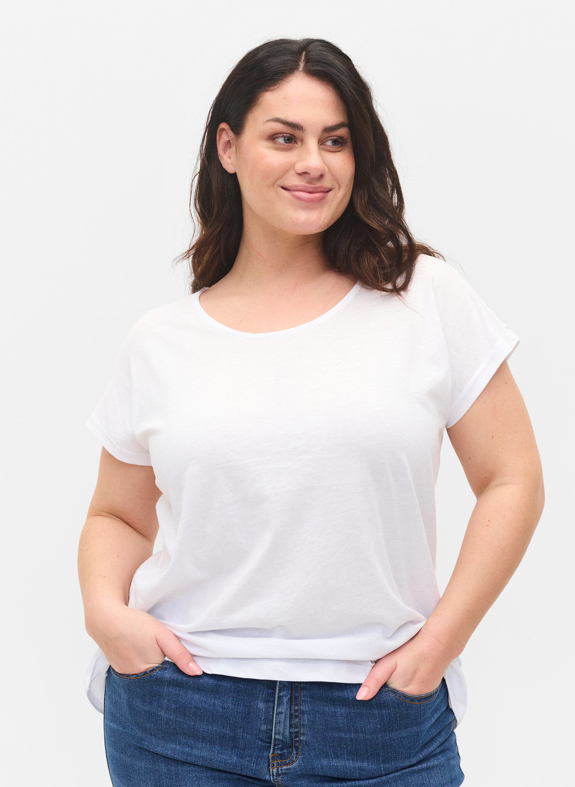 ZizziT-Shirt, Bright White, Model image number 0