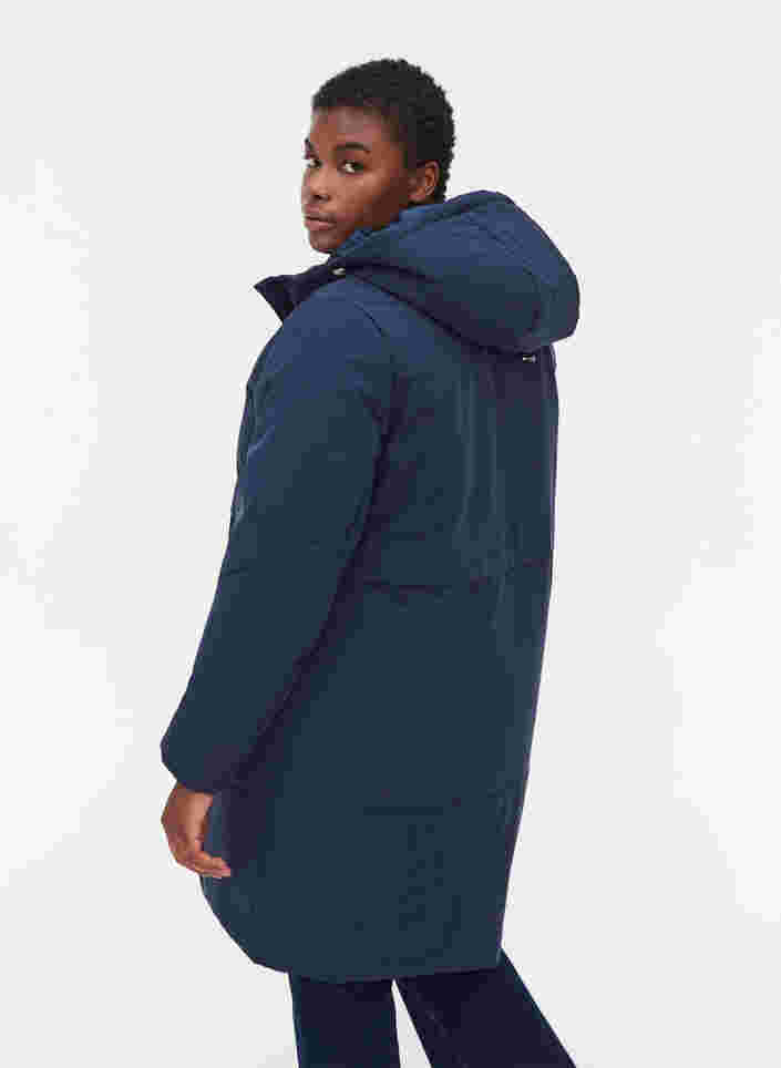 Winterjacke mit justierbarer Taille, Navy Blazer, Model image number 1