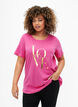 T-Shirt aus Baumwolle mit goldener Aufschrift, R.Sorbet w.Gold Love, Model image number 0