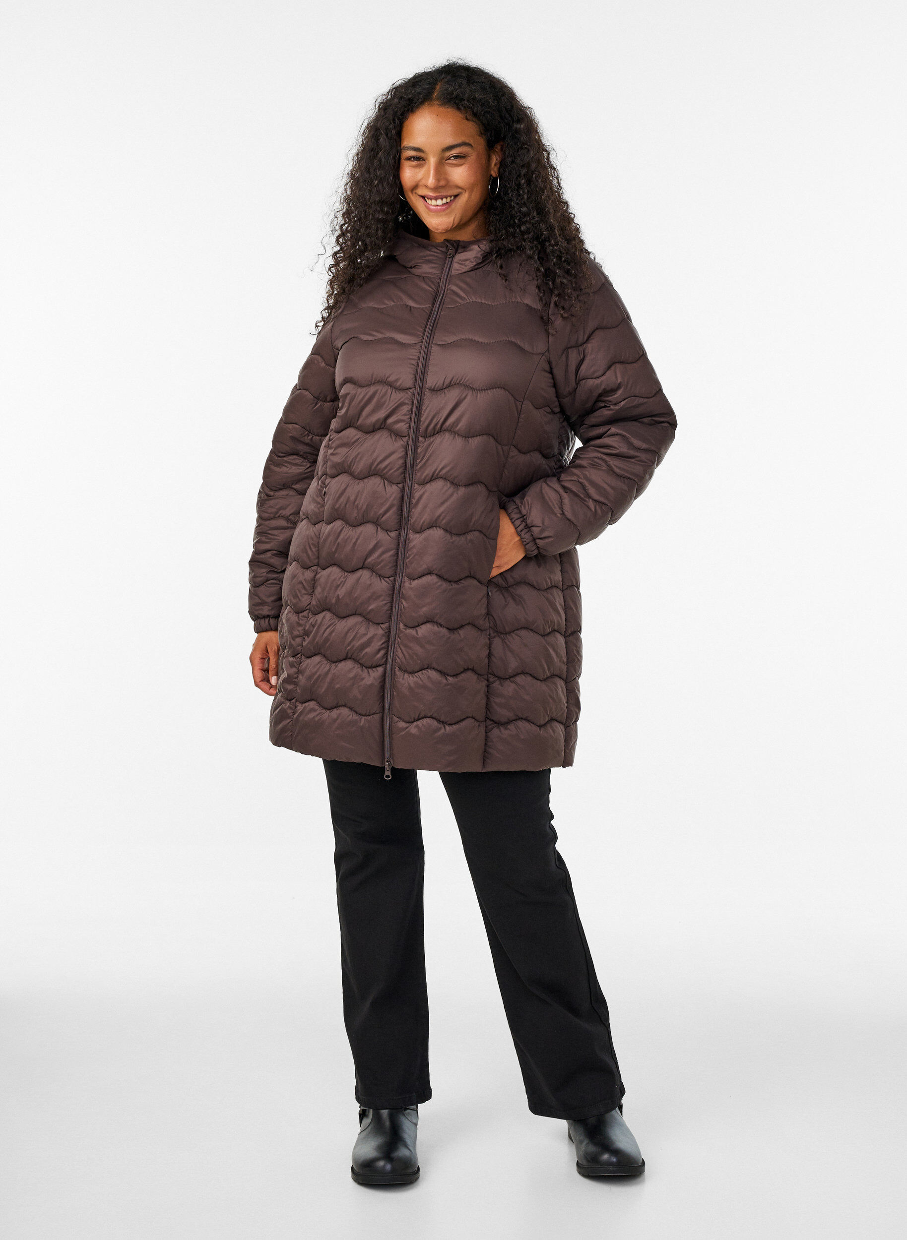 ZizziSteppjacke, Braun, Model image number 1