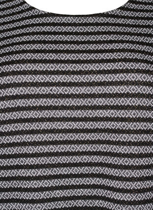  Rundhalsbluse mit Streifenmuster., Black Stripe, Packshot image number 2