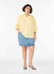 Bluse mit Smock und 3/4-&Auml;rmeln, Gelb, Model image number 1