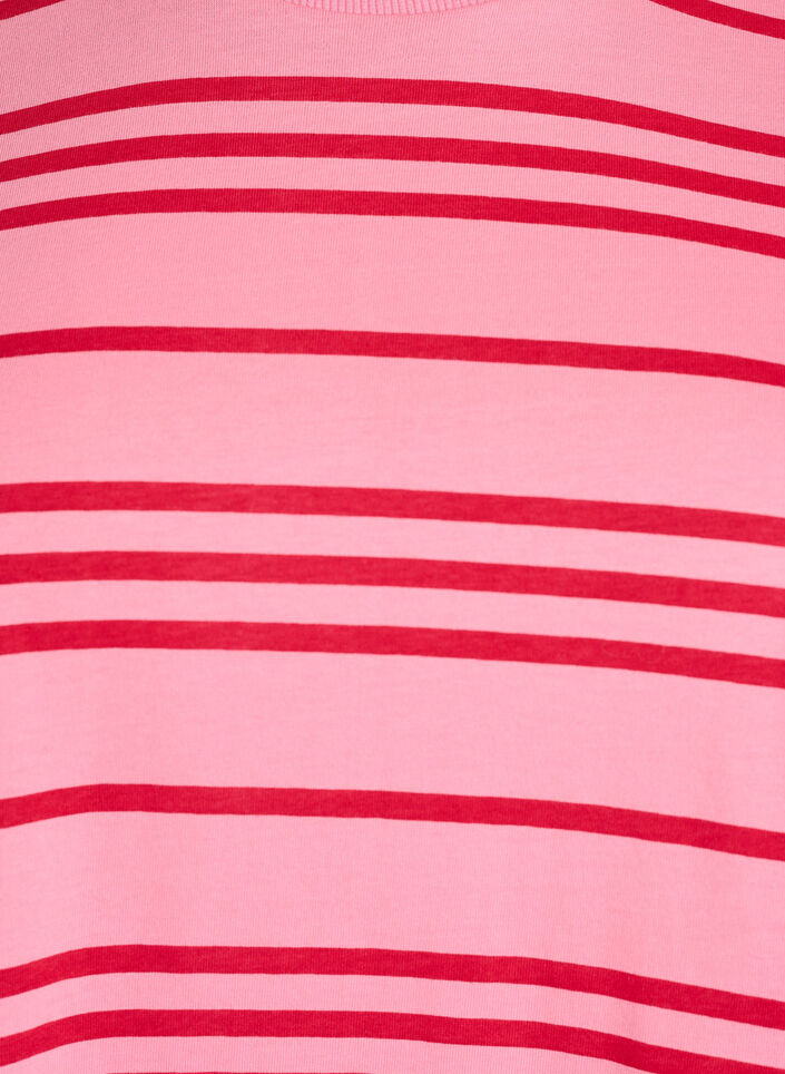 Gestreiftes T-Shirt aus Baumwolle, Pink, Packshot image number 2