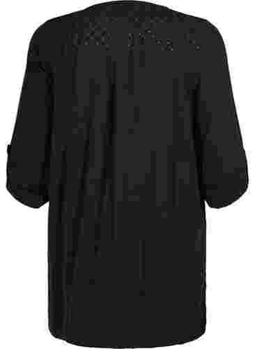 Tunika aus Baumwolle mit Anglais-Stickerei, Black, Packshot image number 1