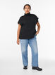 Ärmellose Strickweste mit Rollkragen, Schwarz, Model image number 1