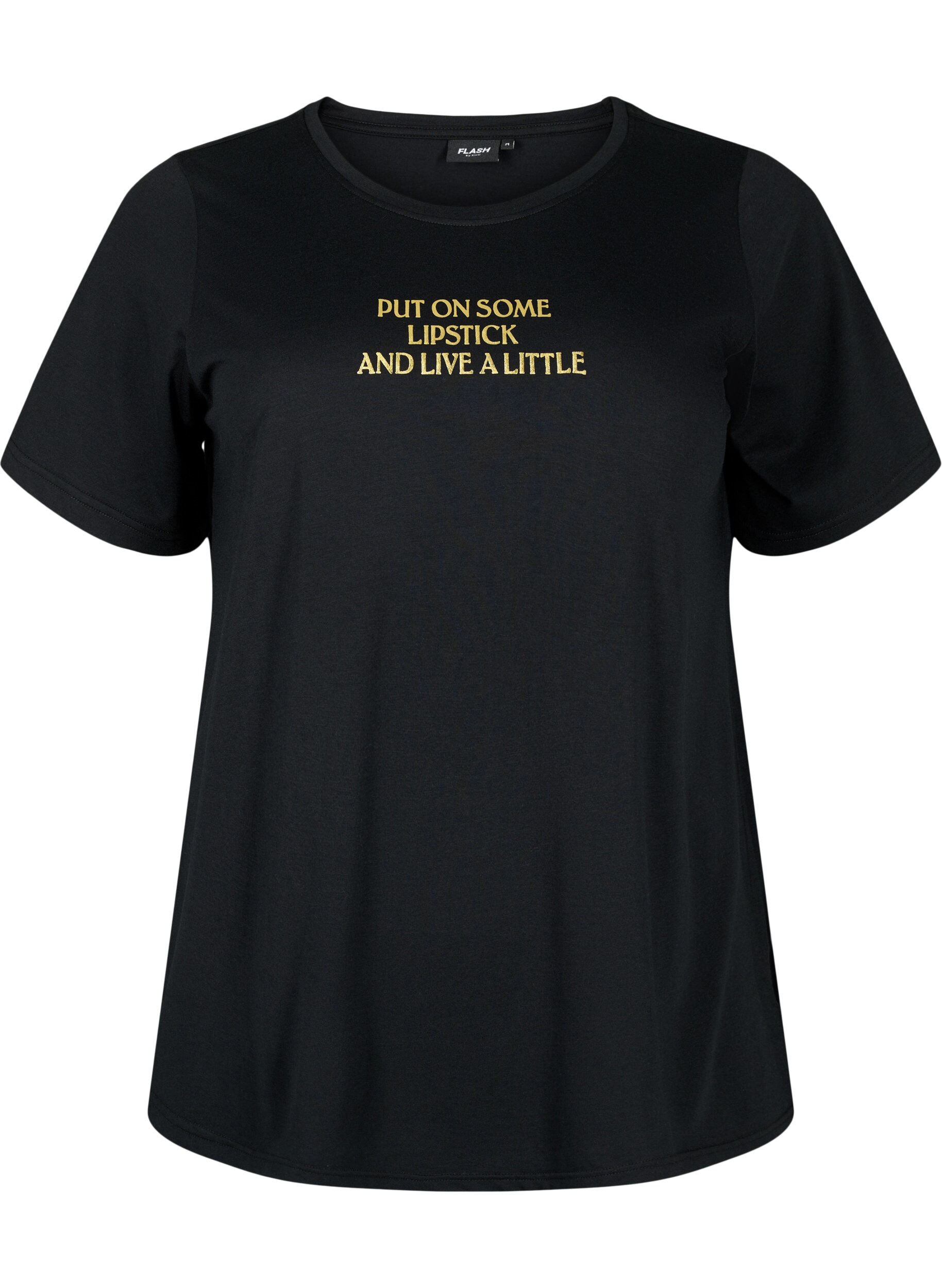ZizziFLASH - T-Shirt mit Motiv, Black Lips, Packshot image number 0