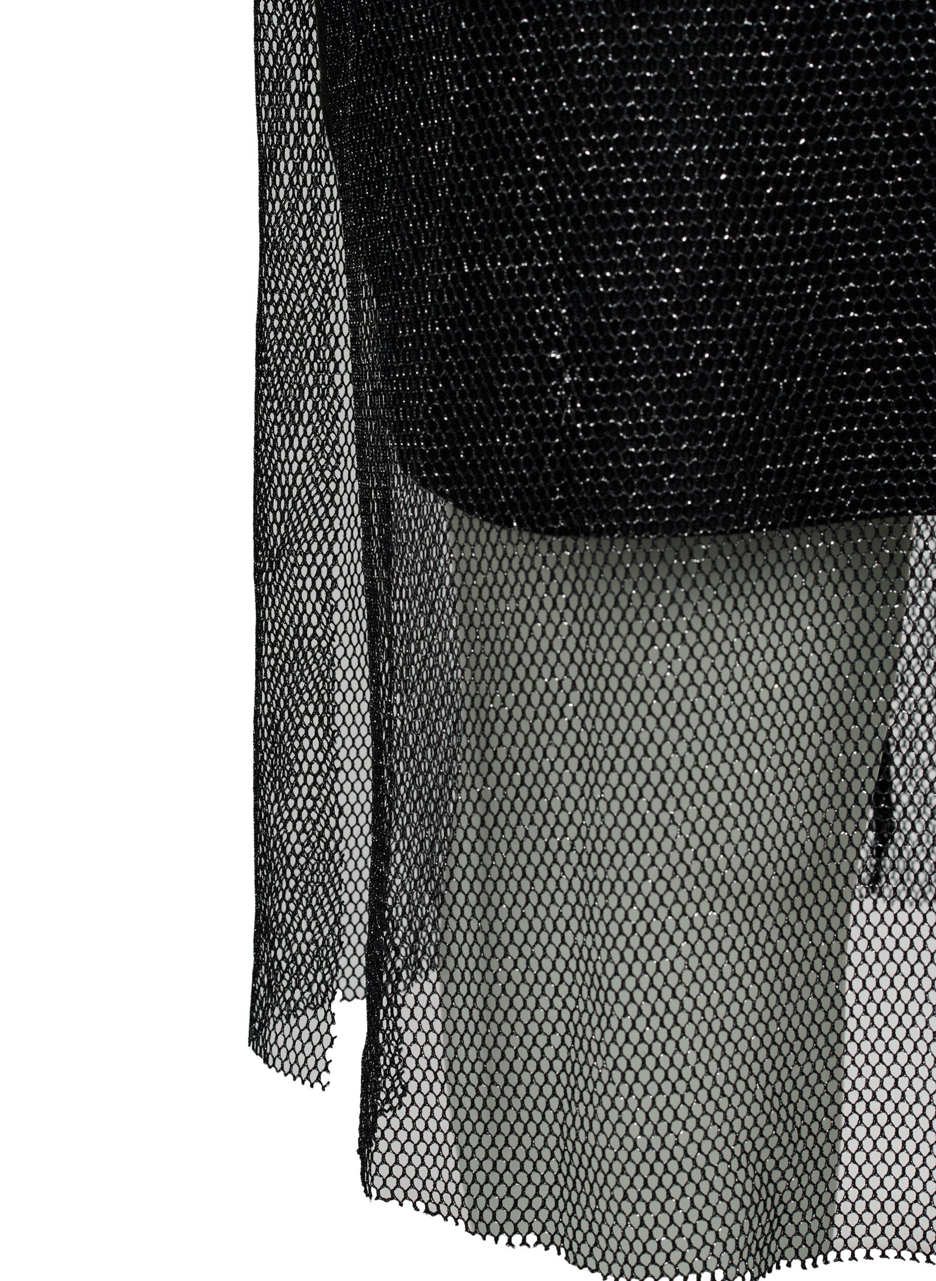ZizziNetzkleid mit langen &Auml;rmeln, Black w. Silver, Packshot image number 3