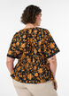 Gebl&uuml;mte Bluse aus Baumwolle mit Bindeband, Orange, Model image number 2