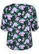  Viskosebluse mit Knöpfen, Black Small Flower, Packshot image number 1
