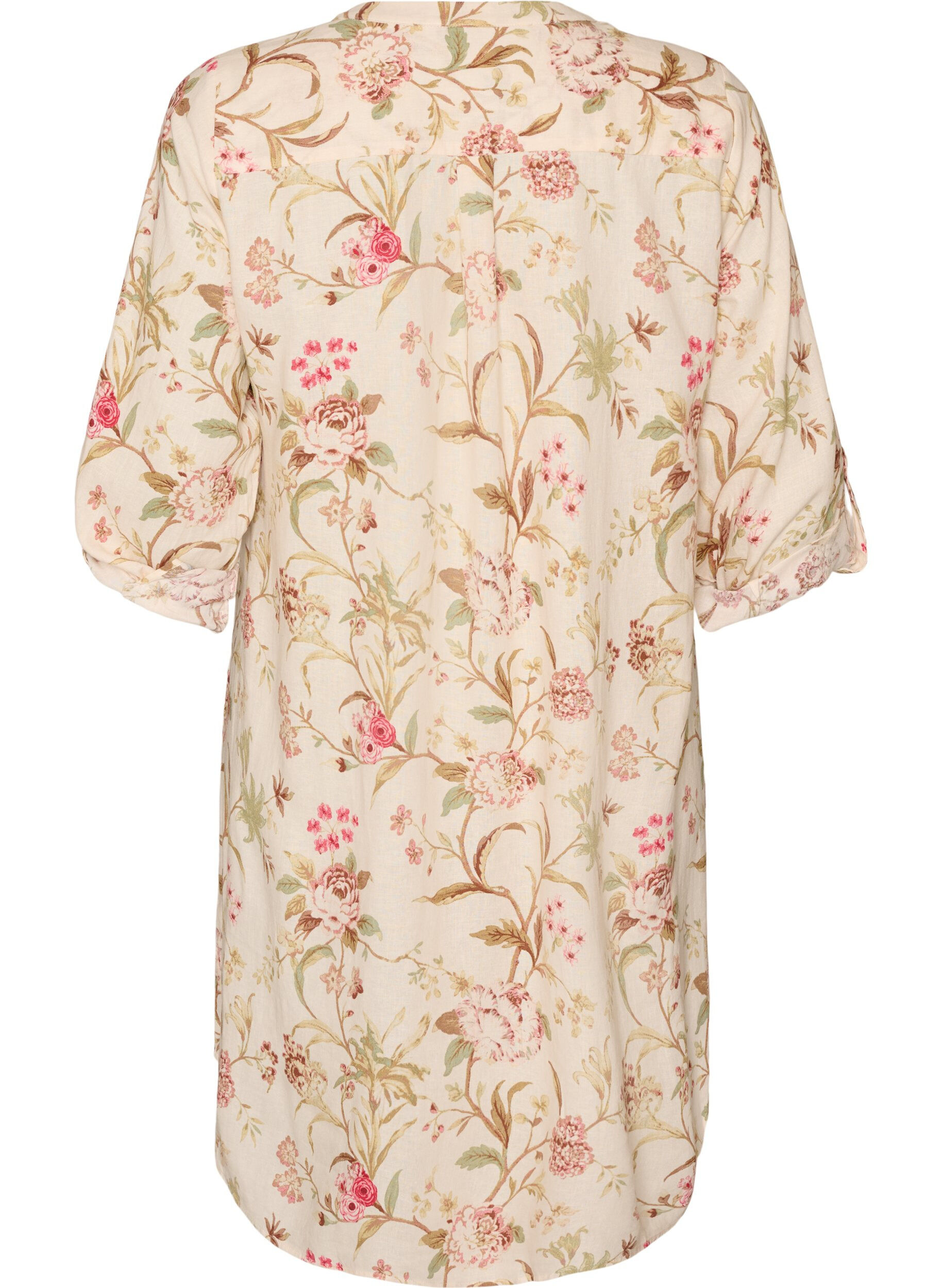 ZizziLange Bluse aus Leinen und Viskose, Vanille, Packshot image number 1