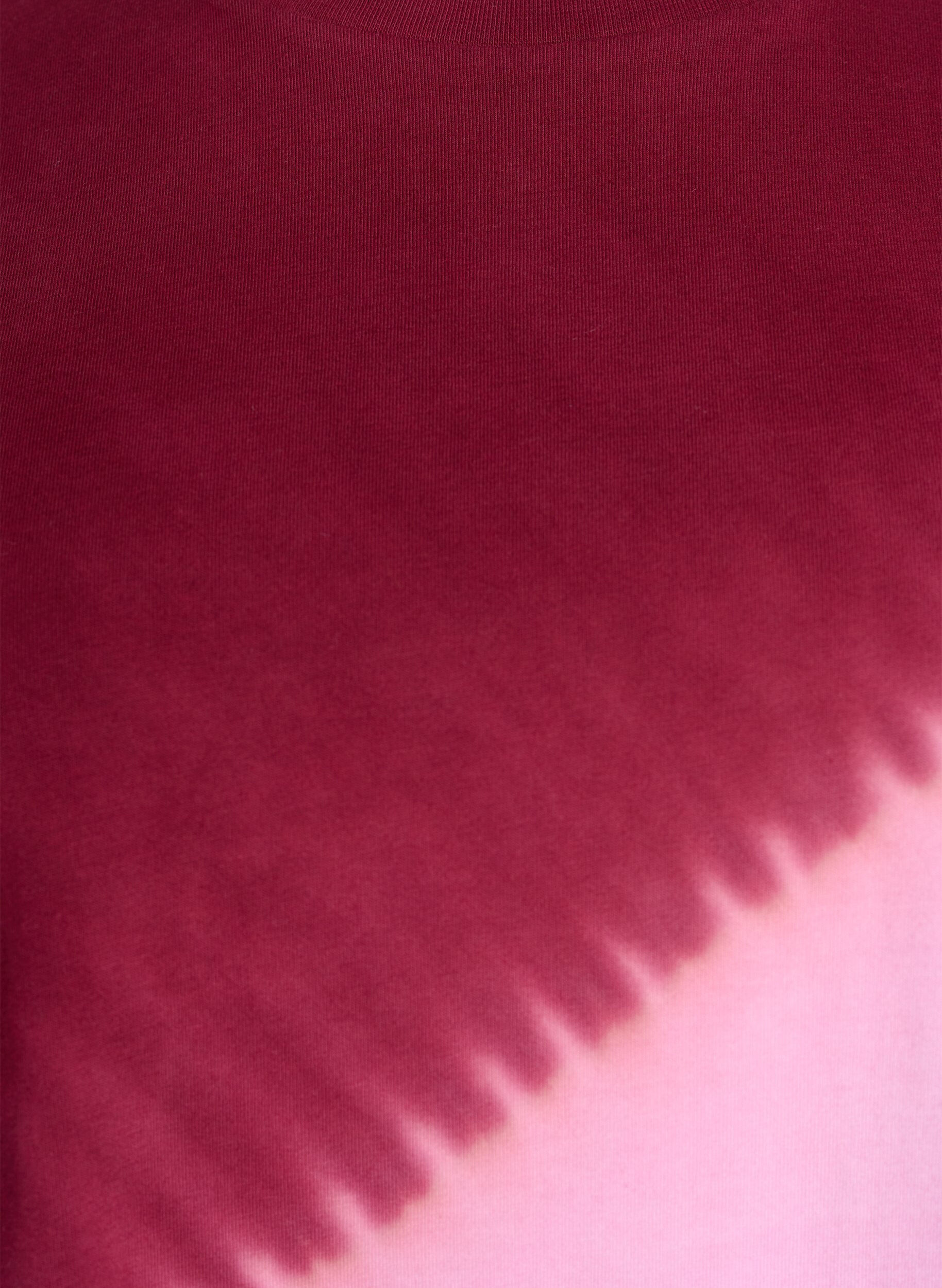 ZizziDip-Dye-T-Shirt aus Bio-Baumwolle, Rot, Packshot image number 2